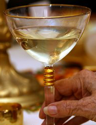 Dandelion Wine in Glass