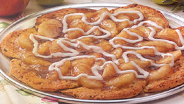 Fried Apples on a Dessert Pizza